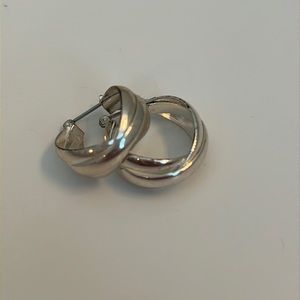 90’s Vintage Silver Hoop Earrings